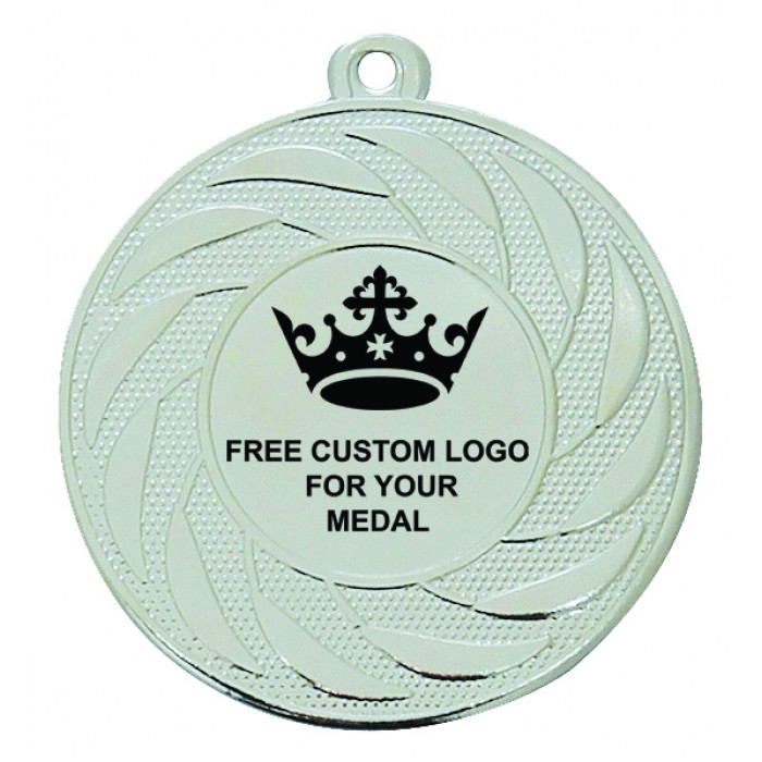 PACK OF 100 BULK BUY 50MM GOLD, SILVER OR BRONZE MEDALS, RIBBON AND CUSTOM LOGO **AMAZING VALUE**